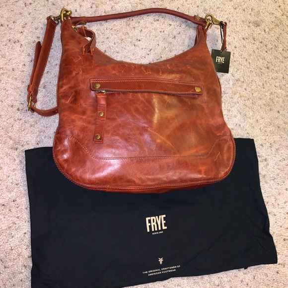 frye melissa hobo red clay